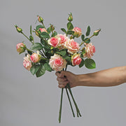 20 Inch Curly Rose Spray Stems 10 Pcs Real Touch Artificial Flowers for Arrangement
