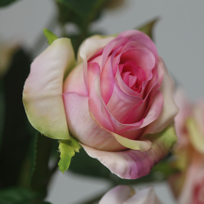 20 Inch Curly Rose Spray Stems 10 Pcs Real Touch Artificial Flowers for Arrangement