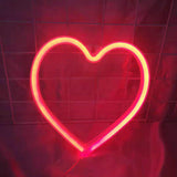 Bulk Pink Heart Neon Sign LED Light Battery Operated or USB Powered Table & Wall Decor for Valentine's Day Mother's Day Birthday Party Wholesale