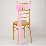 Bulk 2 Pcs Organza Back Flower Chair Sashes Wedding Banquet Decoration Wholesale