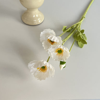 Bulk 23" Artificial Silk Poppy Flowers Fake Poppy with Stems for Home Wedding Party Tables Decor Wholesale