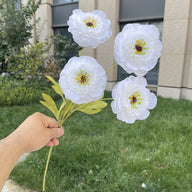 Wedding Floral Backdrop Artificial Lotus Stems - 23.23" Bendable Silk Decor for Venue Styling
