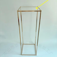 Bulk Gold Geometric Square Aisle Flower Stand for Party Flowers Display Pedestal Stand Wedding and Birthday Decor Wholesale