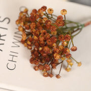3 Pcs 9 Inch Artificial Baby's Breath Gypsophila Stems Bundle Retro Autumn Color for DIY Boutonnieres
