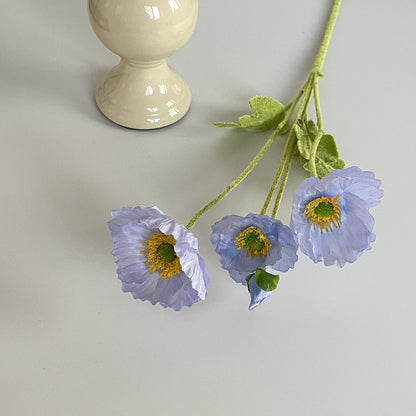 Bulk 23" Artificial Silk Poppy Flowers Fake Poppy with Stems for Home Wedding Party Tables Decor Wholesale