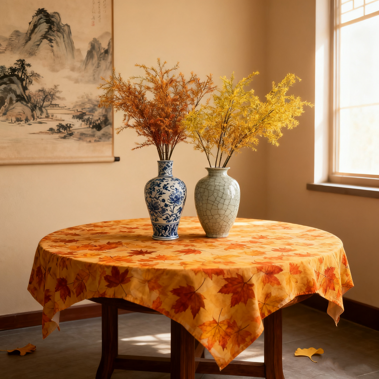 56-Inches Faux Golden Willow | Home Decor & Wedding Prop - Artificial Gold Willow for Interior Accent