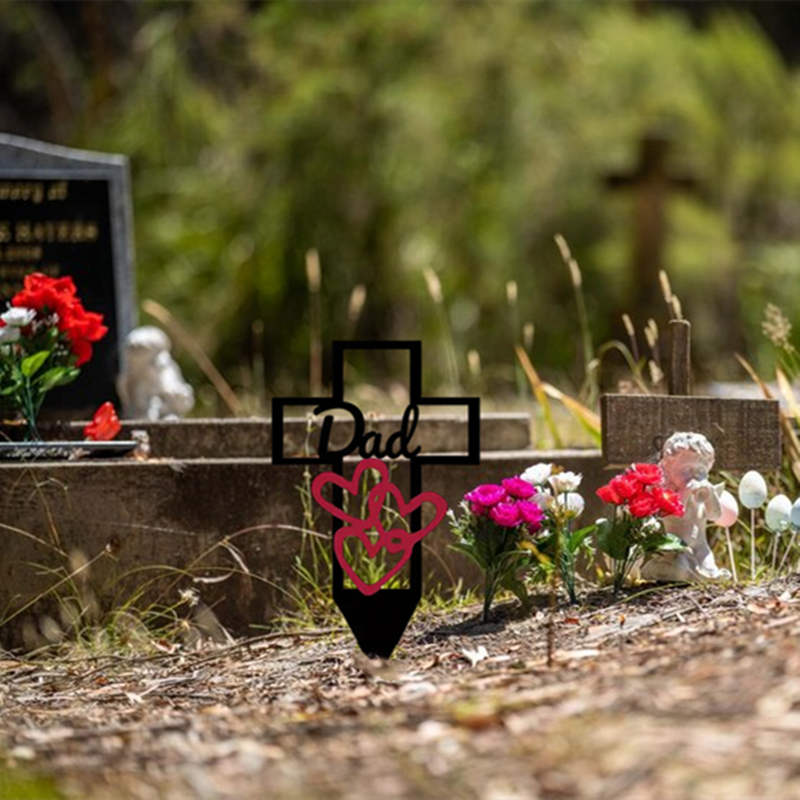 Cemetery Memorial Cross Stake Iron Graveyard Marker Bulk Quantity Durable Artificial Material