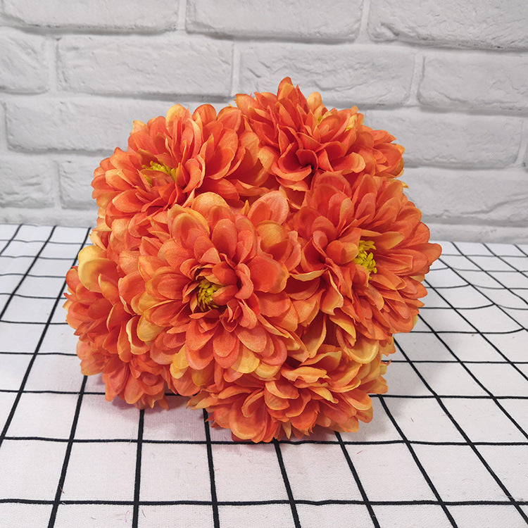 10 Bundles 11.8 Inch Artificial Dahlia Flowers Silk Dahlia Bouquet Bulk Wholesale