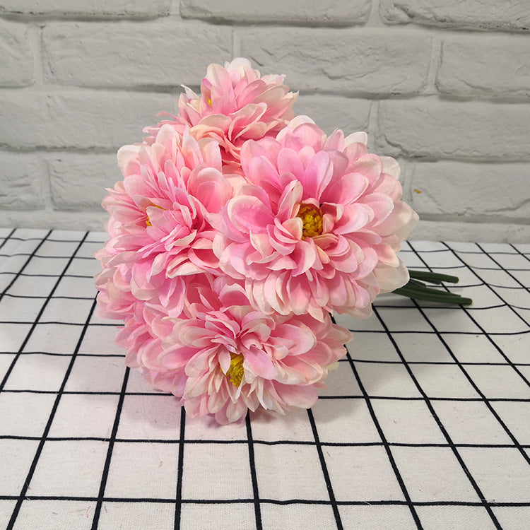 10 Bundles 11.8 Inch Artificial Dahlia Flowers Silk Dahlia Bouquet Bulk Wholesale