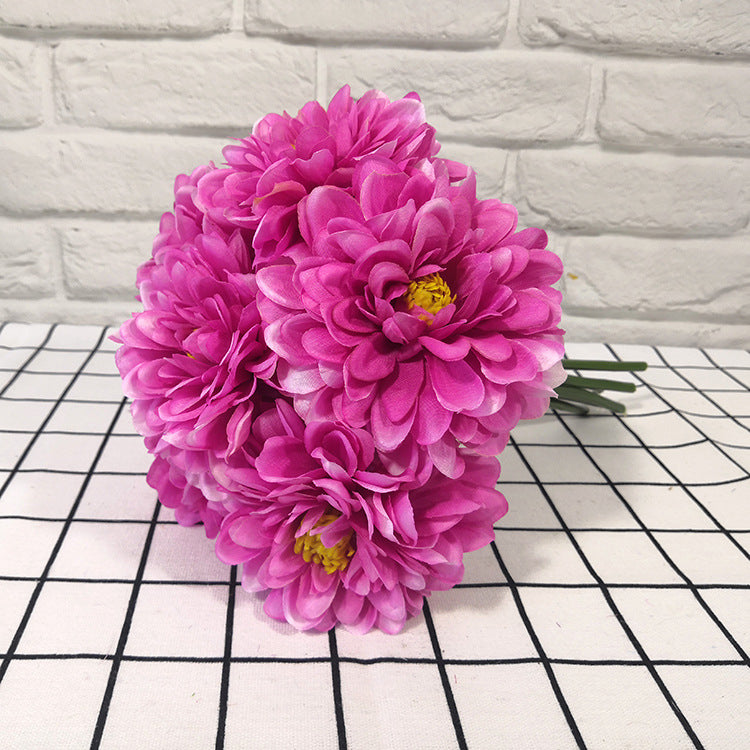10 Bundles 11.8 Inch Artificial Dahlia Flowers Silk Dahlia Bouquet Bulk Wholesale