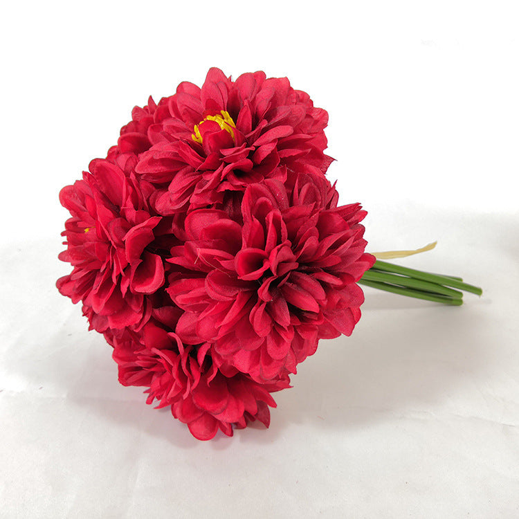 10 Bundles 11.8 Inch Artificial Dahlia Flowers Silk Dahlia Bouquet Bulk Wholesale