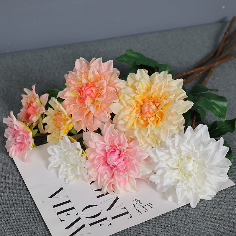 Dahlia Artificial Flower Stems 12 Inch 10 Pcs Bulk Floral Arrangements for Events