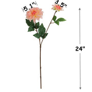 Dahlia Artificial Flower Stems 12 Inch 10 Pcs Bulk Floral Arrangements for Events