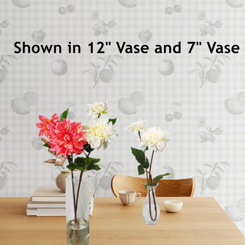 23.6 Inch Real Touch Dahlia Stems with 2 Flower Heads, Bulk Artificial Flowers