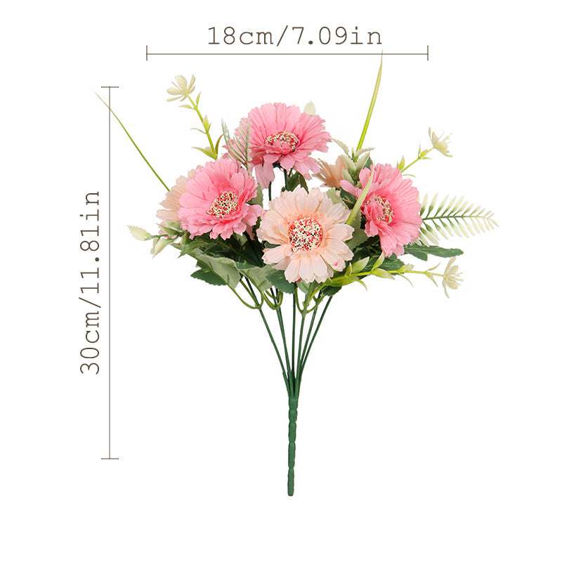 11.8 Inch Artificial Silk Gerbera Bush 10 Pcs Bulk Floral Arrangements