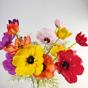 Large Daisy Cosmos Stems 12 Inch Real Touch Artificial Flowers Bulk Wholesale 10 Pcs