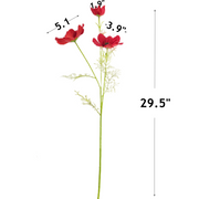 Large Daisy Cosmos Stems 12 Inch Real Touch Artificial Flowers Bulk Wholesale 10 Pcs