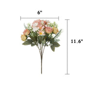 10 Pcs Artificial Dandelion Ball Flowers Bouquet Mixed Floral Stems Silk