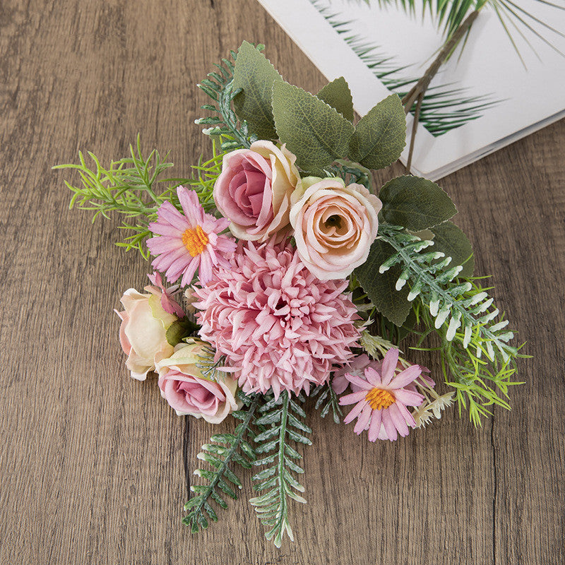 10 Pcs Artificial Dandelion Ball Flowers Bouquet Mixed Floral Stems Silk