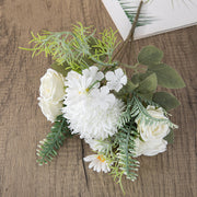 10 Pcs Artificial Dandelion Ball Flowers Bouquet Mixed Floral Stems Silk