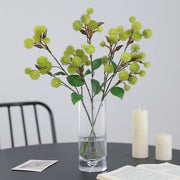 20 Inch Artificial Dandelion Ball Stems, 6 Pcs, Yellow Green Summer Floral Branches