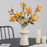 20 Inch Artificial Dandelion Ball Stems, 6 Pcs, Yellow Green Summer Floral Branches