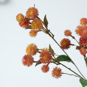 20 Inch Artificial Dandelion Ball Stems, 6 Pcs, Yellow Green Summer Floral Branches