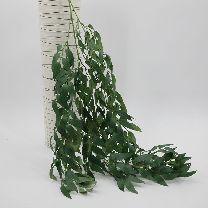 39 Inch Artificial Hanging Willow Leaf Vines, 1 Pc, Realistic Silk Twig Decoration