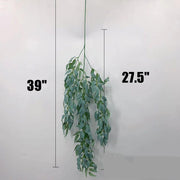 39 Inch Artificial Hanging Willow Leaf Vines, 1 Pc, Realistic Silk Twig Decoration