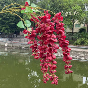 Extra Long Wisteria Blossom Stems 10 Pcs Hanging Artificial Flowers for Spring Decor