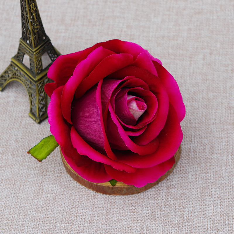 10 Pcs Artificial Bionic Flannel Rose Heads for DIY Wedding Party Baby Shower Decoration