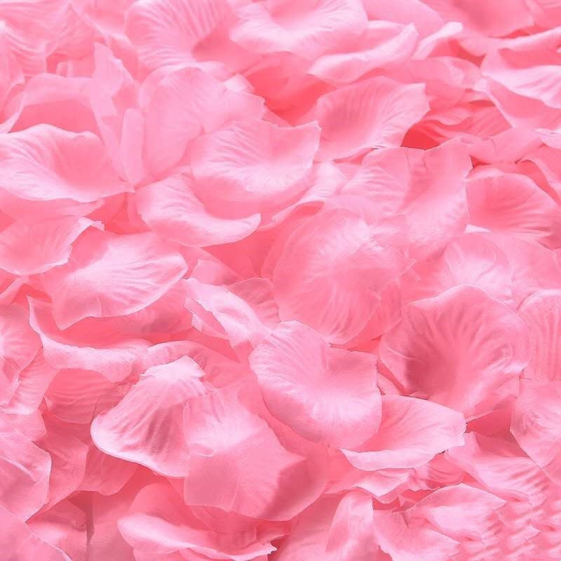 Faux Rose Petals for Wedding Engagement Decorations, Artificial Silk Flower Petals, 200 Pcs