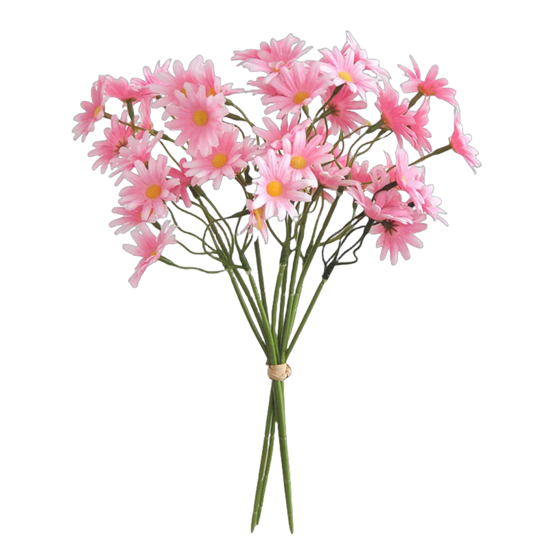 10.6 Inch Artificial Silk Daisy Stems, 10 Pcs Bulk Floral Arrangements for Weddings Crafts DIY