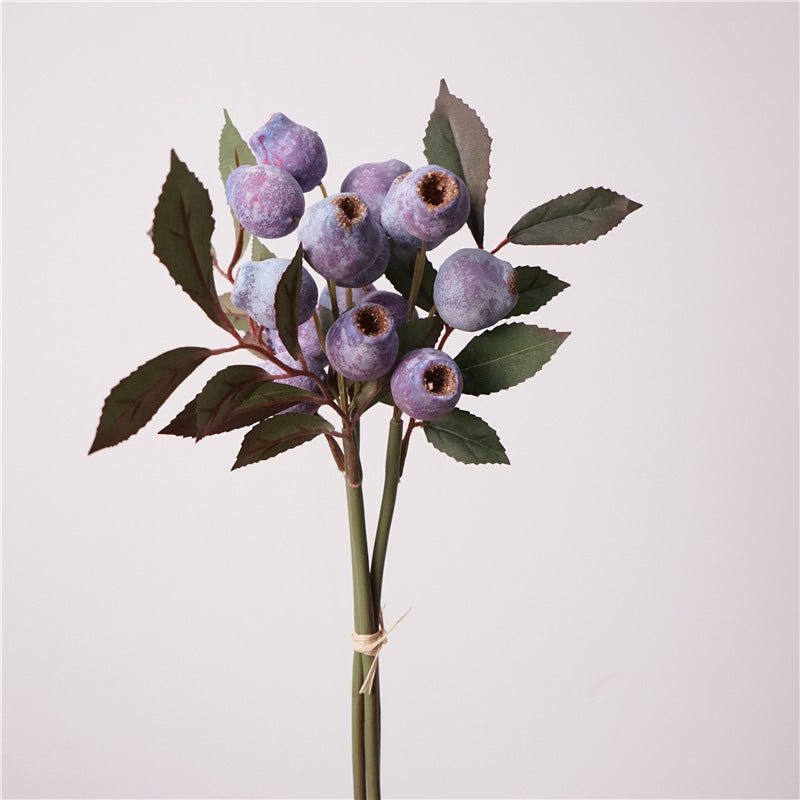 3 PCS 12 Inch Artificial Lithocarpus Pachylepis Fruit Stems Faux Pipe Fruits for Vase Fillers