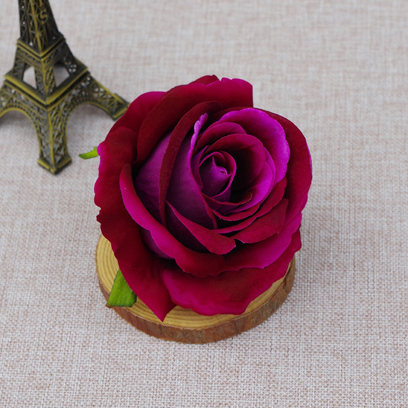 10 Pcs Artificial Bionic Flannel Rose Heads for DIY Wedding Party Baby Shower Decoration