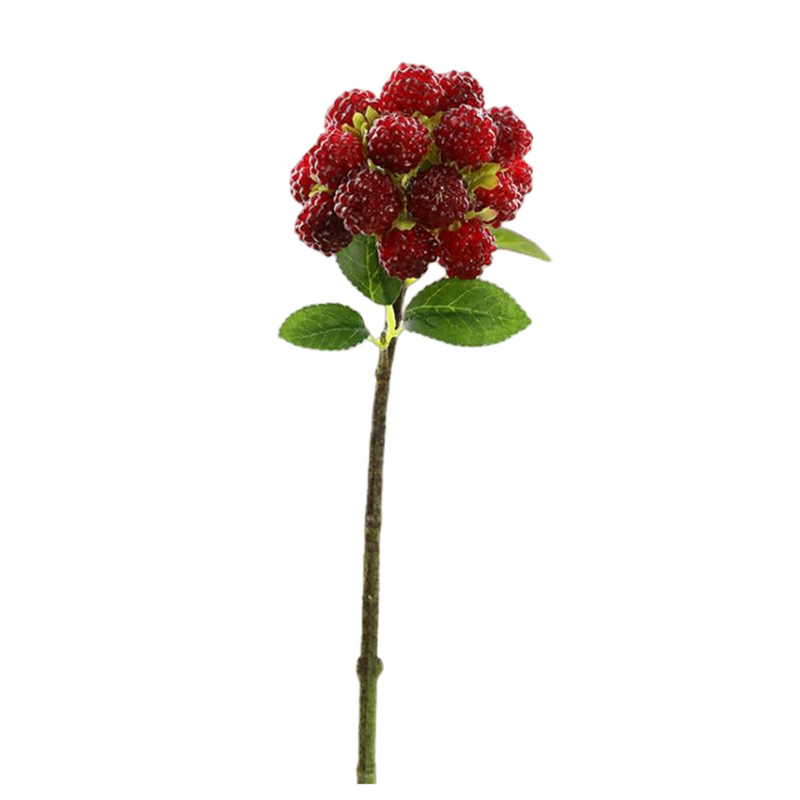 10 Pcs Artificial Raspberry Berry Stems Branches Picks Bulk Wholesale