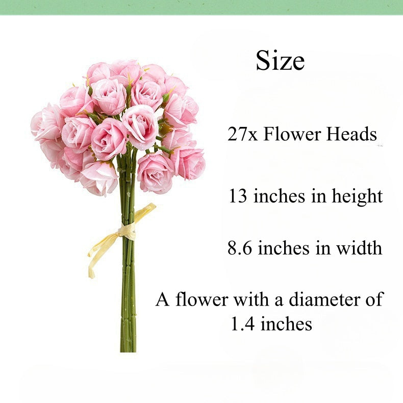 13 Inch Silk Artificial Rose Bouquet, 10 Stems, Bulk Wholesale Flowers
