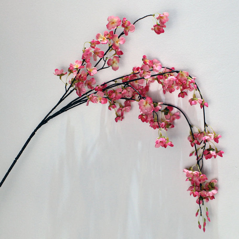 43 Inch Extra Long Weeping Cherry Blossom Branch 1 Pc Artificial Silk Flower Stem