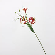 29.5 Inch Gloriosa Lily Spray Stems, 6 Pcs Artificial Gloriosa Superba Flowers