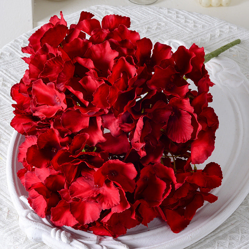 17.7 Inch Faux Silk Hydrangea Bush Bouquet Bulk Wholesale Artificial Flowers