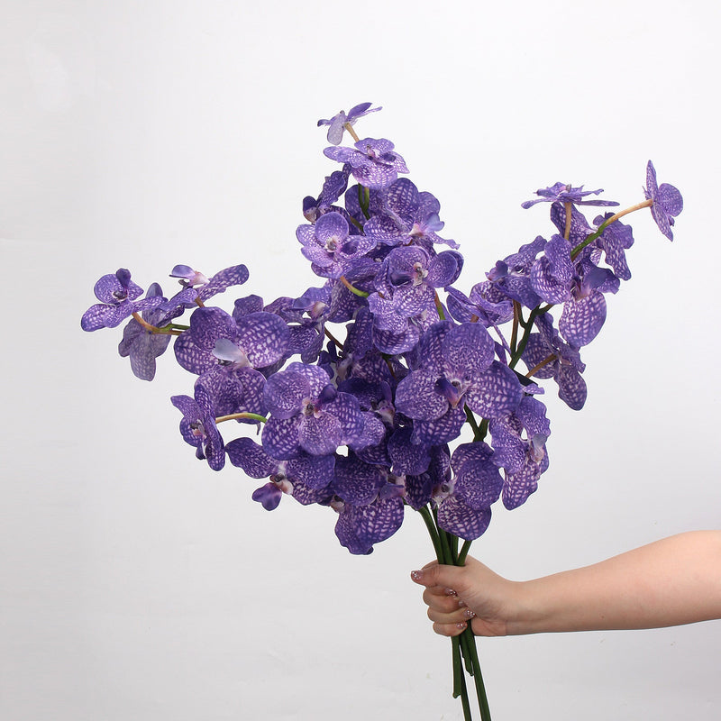 21.6 Inch Artificial Orchid Stems, Real Touch, 6 Pcs Bulk Spray Flowers