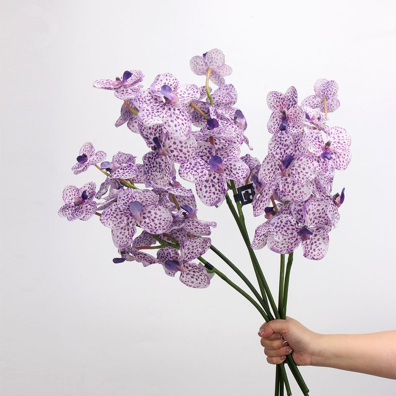 21.6 Inch Artificial Orchid Stems, Real Touch, 6 Pcs Bulk Spray Flowers