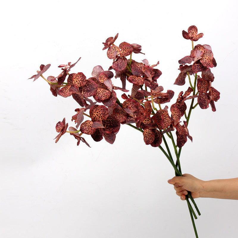 21.6 Inch Artificial Orchid Stems, Real Touch, 6 Pcs Bulk Spray Flowers