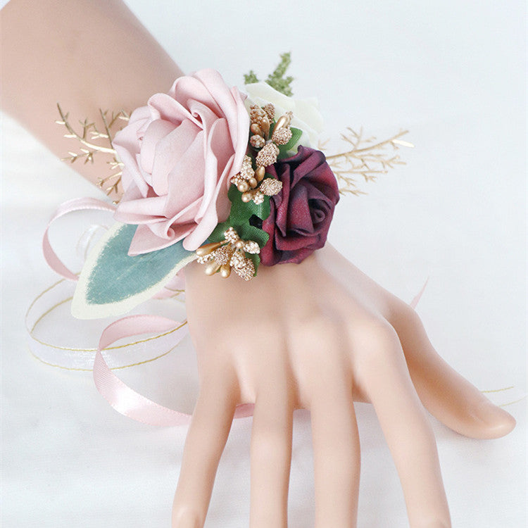 Cameo Rose Wrist Corsage Bulk Pack Artificial Flowers
