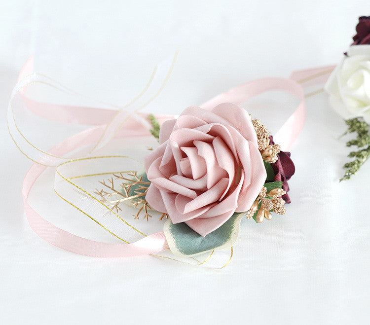 Cameo Rose Wrist Corsage Bulk Pack Artificial Flowers