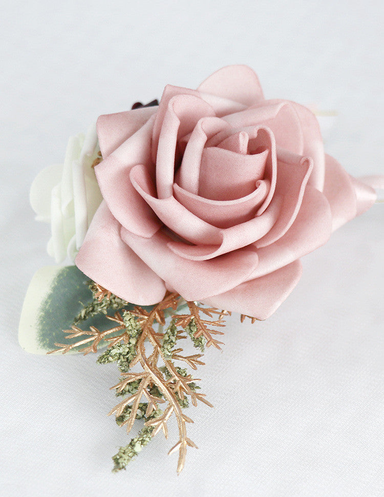 Cameo Rose Wrist Corsage Bulk Pack Artificial Flowers