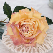 3 Pcs Vintage 1970s Style Silk Rose Stems Wedding Flower Arrangement