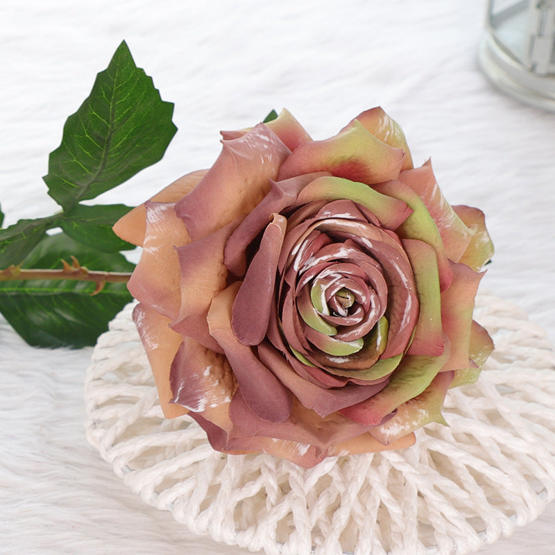 3 Pcs Vintage 1970s Style Silk Rose Stems Wedding Flower Arrangement