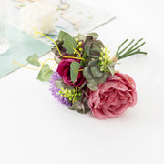 12 Inch Small Artificial Peony Stems Bundle, 12 Pcs Silk Flowers for Wedding Crafts Table Arrangements
