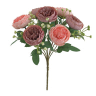 Wedding Floral Backdrop Artificial Peony Bush - 11.81" 7-Head Silk Decor for Venue Styling
